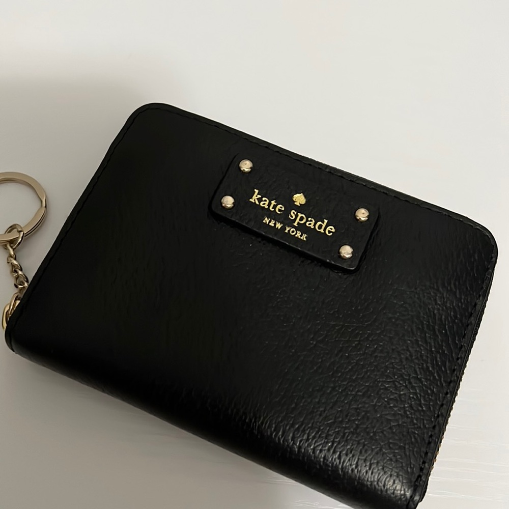 Kate Spade Black zip cardholder